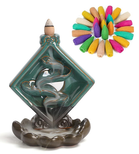 Ceramic smoke backflow incense - ceramic,