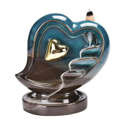 Heart backflow incense burner - backflow,