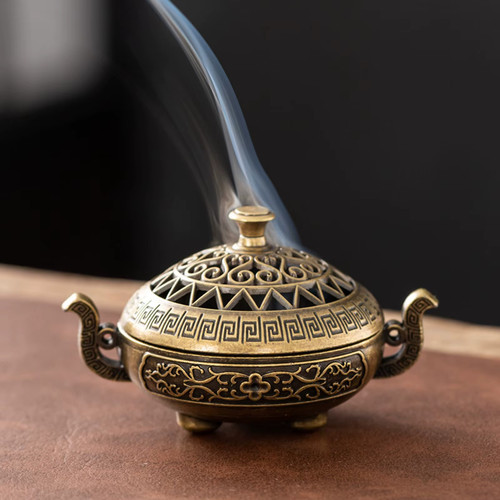 Brass incense burner metal - brass,